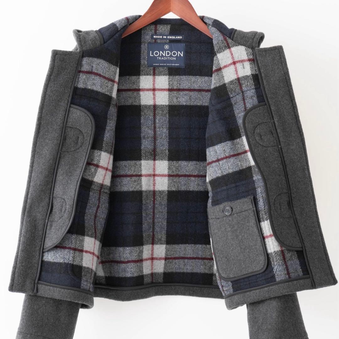 【チャコール】ダッフルコート【グレー】