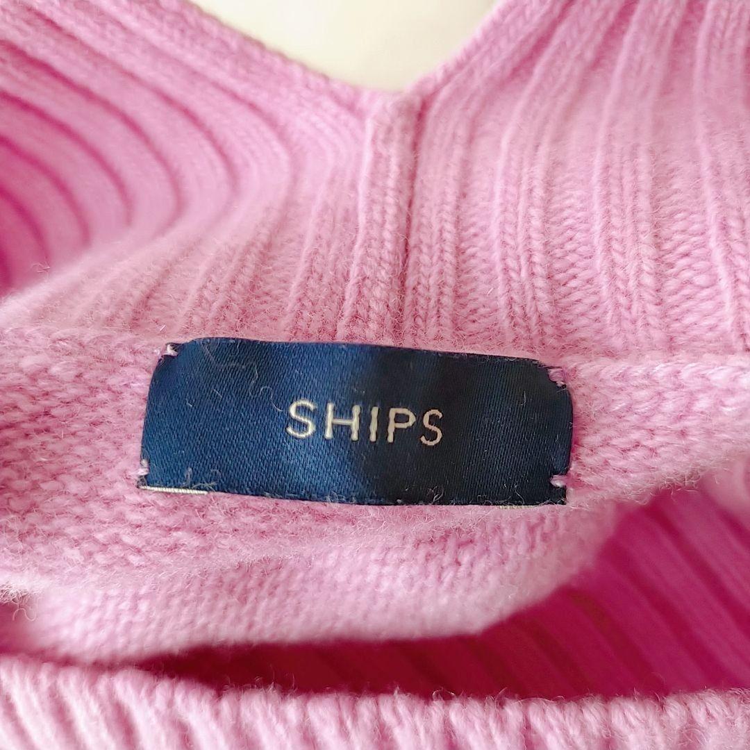 美品　シップス　タートルネックウールセーター　ウールカシミヤ100%