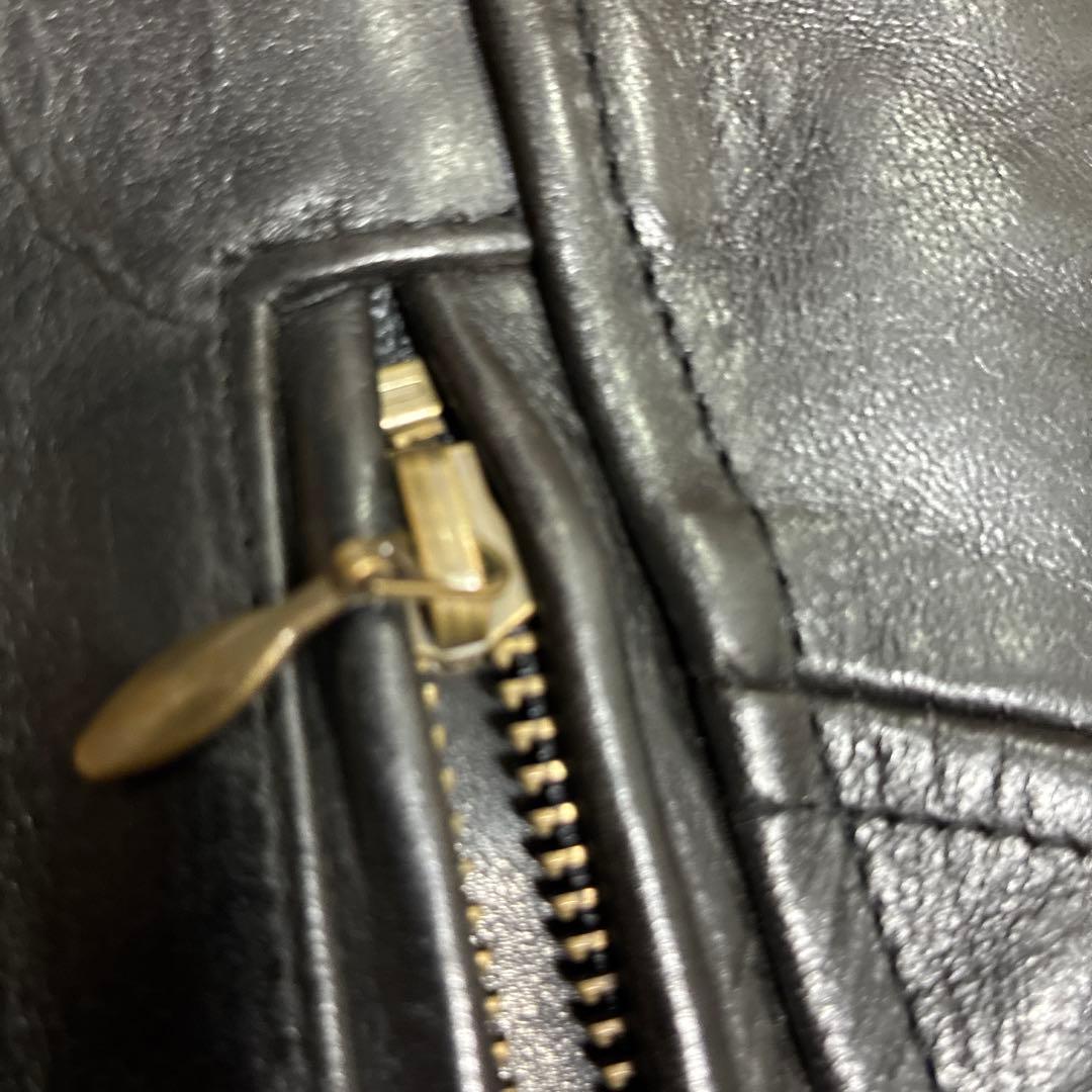 ハーレーダビッドソン ホースハイド シングルライダースジャケット M刺繍ブラック