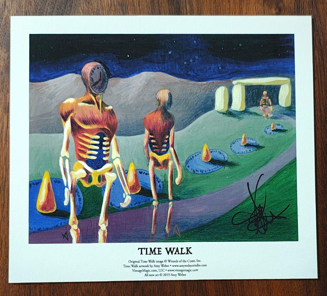 直筆サイン入りアートプリント　MTG Time Walk 複製原画