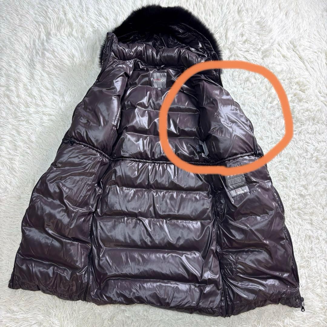 デュベティカ ダウンコート Deneb フォックスファー 2WAYブラウン L