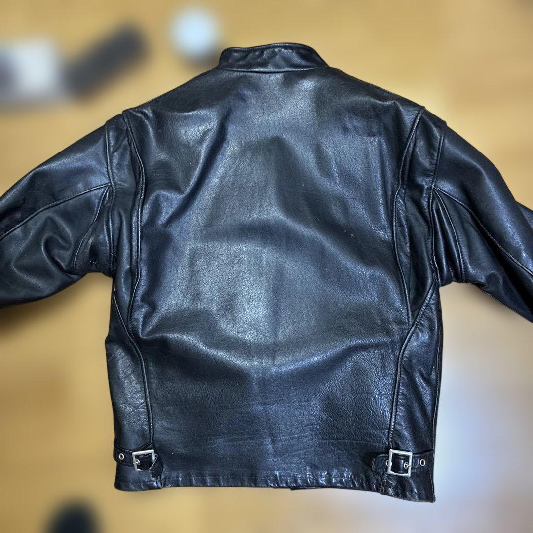 Schott シングルライダースジャケット 40 黒