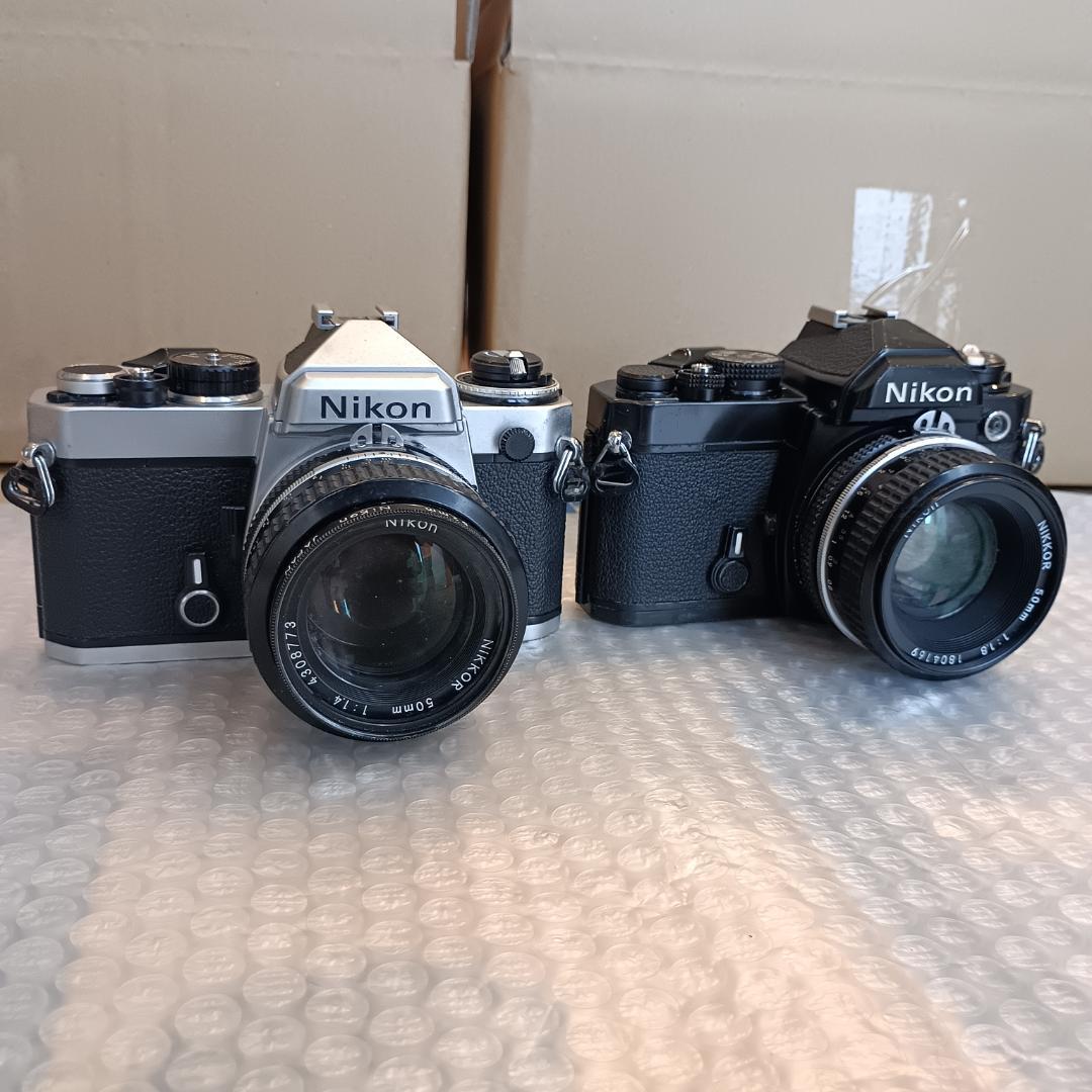 Nikon FE FM フィルム一眼レフカメラ 50mmレンズ ジャンク出品