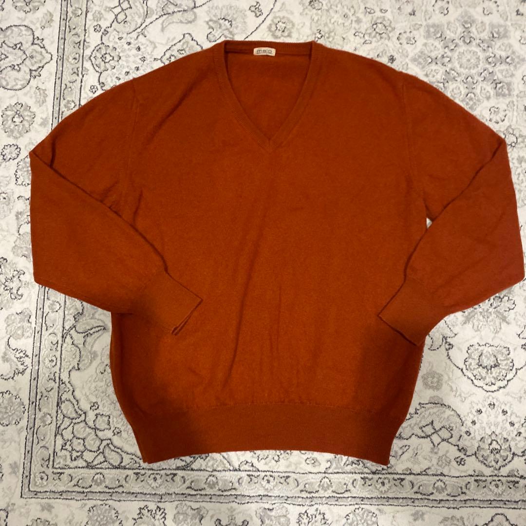 malo カシミヤ100%Vネックニットセーター