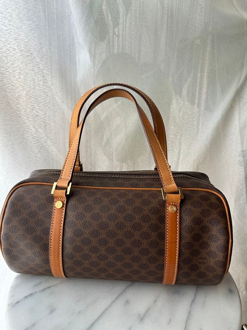 【超美品】セリーヌ　CELINE　　マカダム　ミニボストンバッグ　パピヨン型