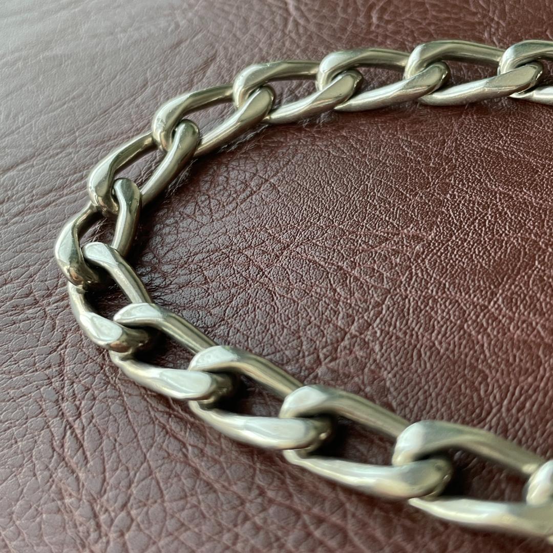 ヴィンテージ ブレスレット メンズ メキシコ製 シルバー925 カーブチェーン