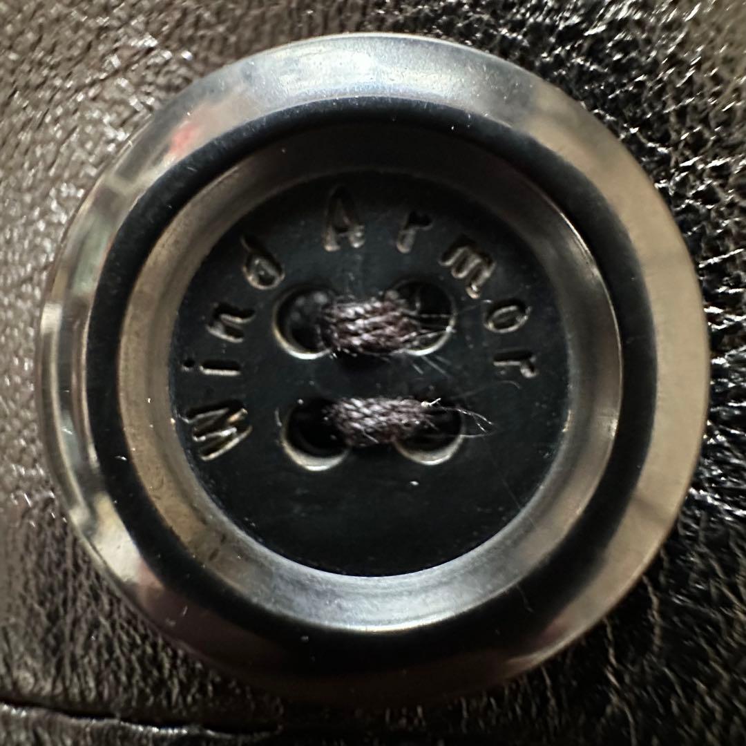 値下げ 大きい ウィンドアーマー イタリア 羊革 レザー ジャケット 裏地 ロゴ