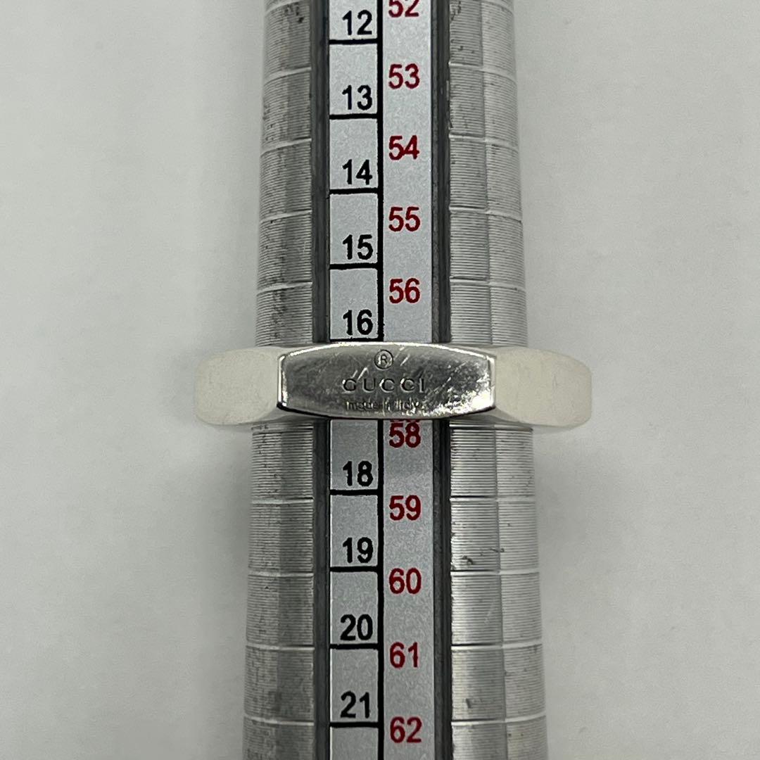 グッチ GUCCI ロゴ ヘキサゴン リング 表記サイズ18 Ag925