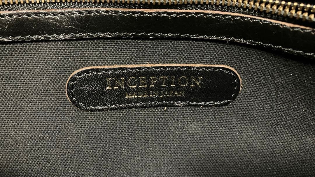 【INCEPTION インセプション】メッセンジャーバッグ 黒（茶芯）