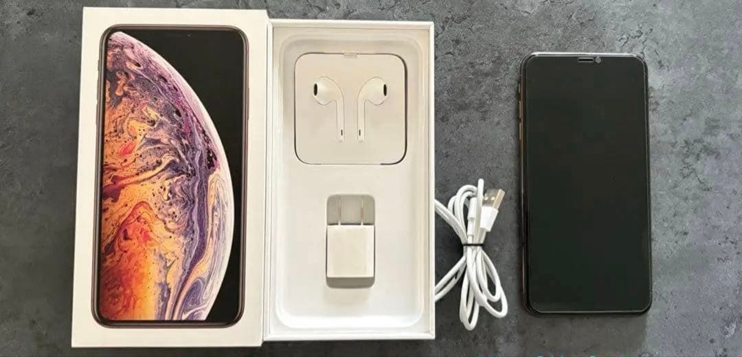 箱付き Apple iPhone Xs MAX ゴールド 64GB SIMフリー