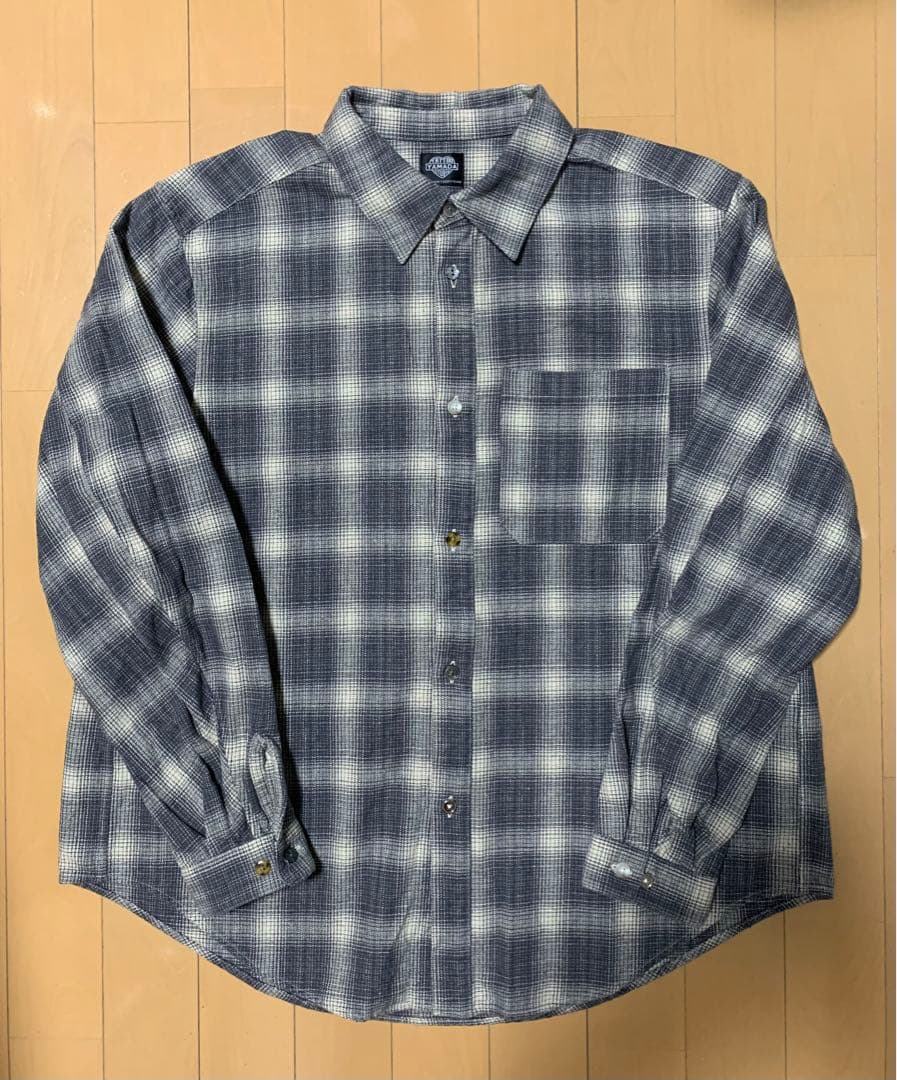 tattoo studio yamada オンブレ ネルシャツ グレー M