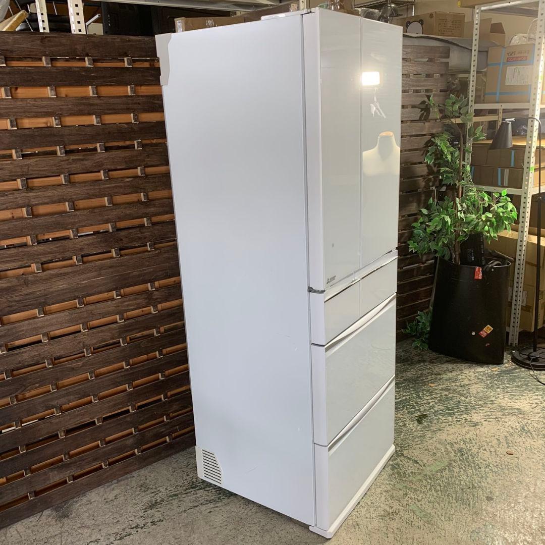 J564 フレンチドア冷蔵庫 三菱 455L 2019年製 ガラストップ