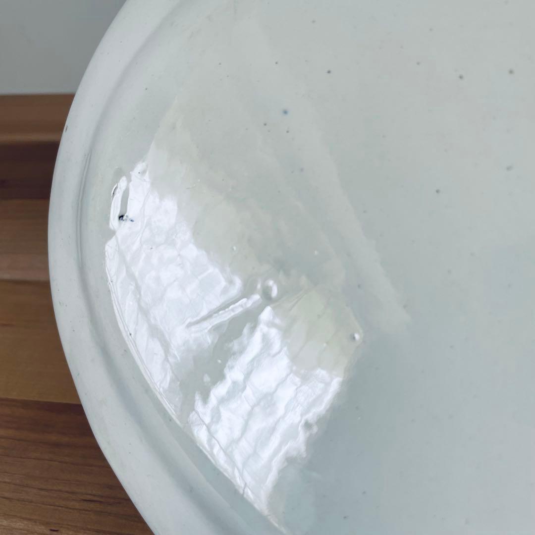 オーバルプレート ホワイト リム オーバル皿 大皿 平皿 アンティーク 陶器