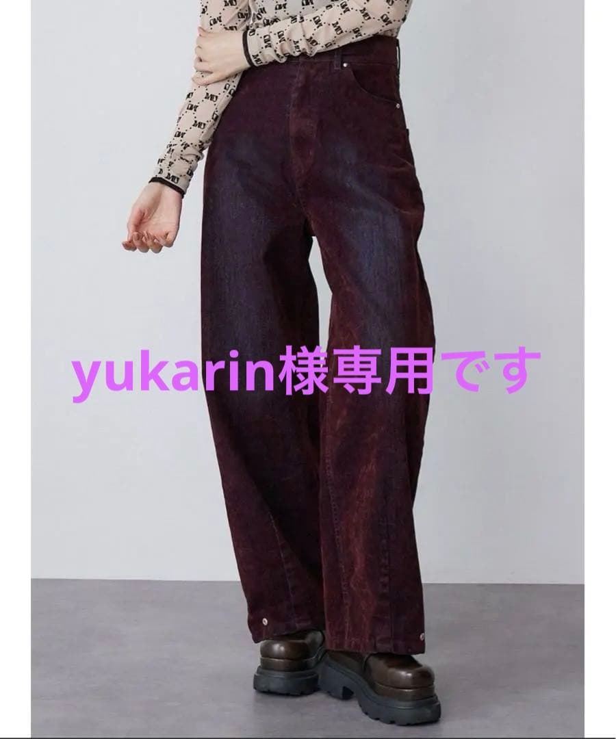 ムルーア　フロッキーバレルレッグデニム