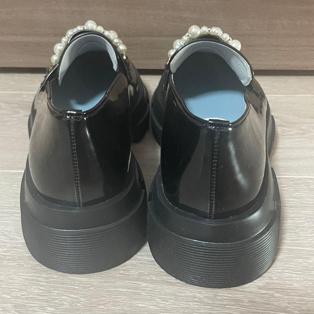 emmafrancis エマフランシス　ビジュー付ローファー トラックソール