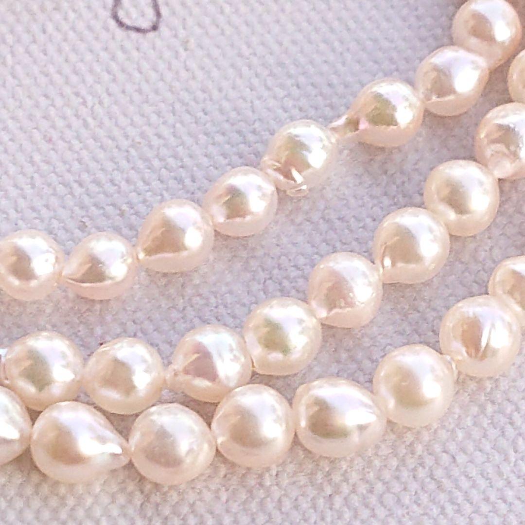 伊勢志摩産あこや真珠　ベビーパール　バロック　一連　ハンドメイド材料　加工不可
