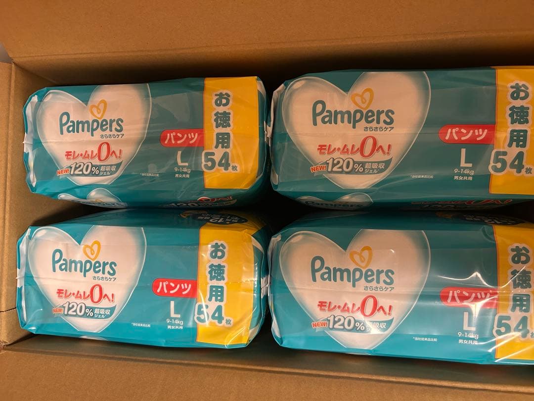 Pampers おむつ Lサイズ 54枚×4コ