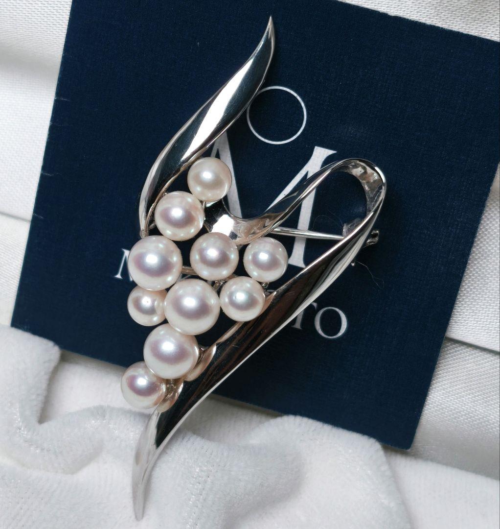 【美品 最高級】ミキモト ブローチ パール フォーマル 10珠 皇室御用達