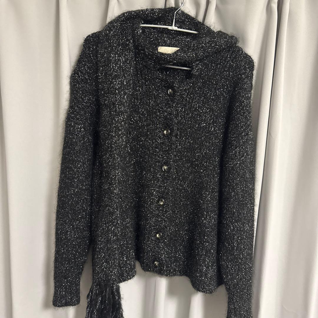 ORIMI sparkle nit blouson グレー 24aw