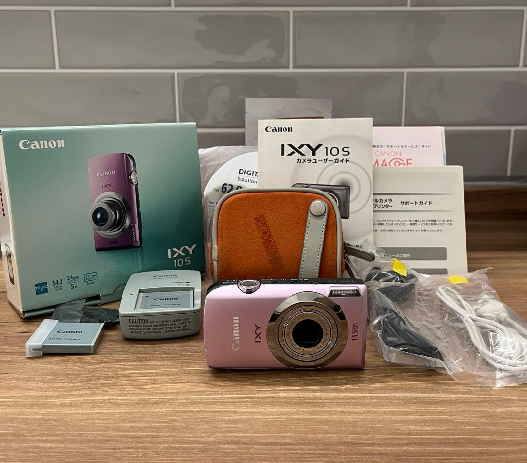 CANON IXY 10S ピンク 純正バッテリー2個 箱・説明書等付属品付き