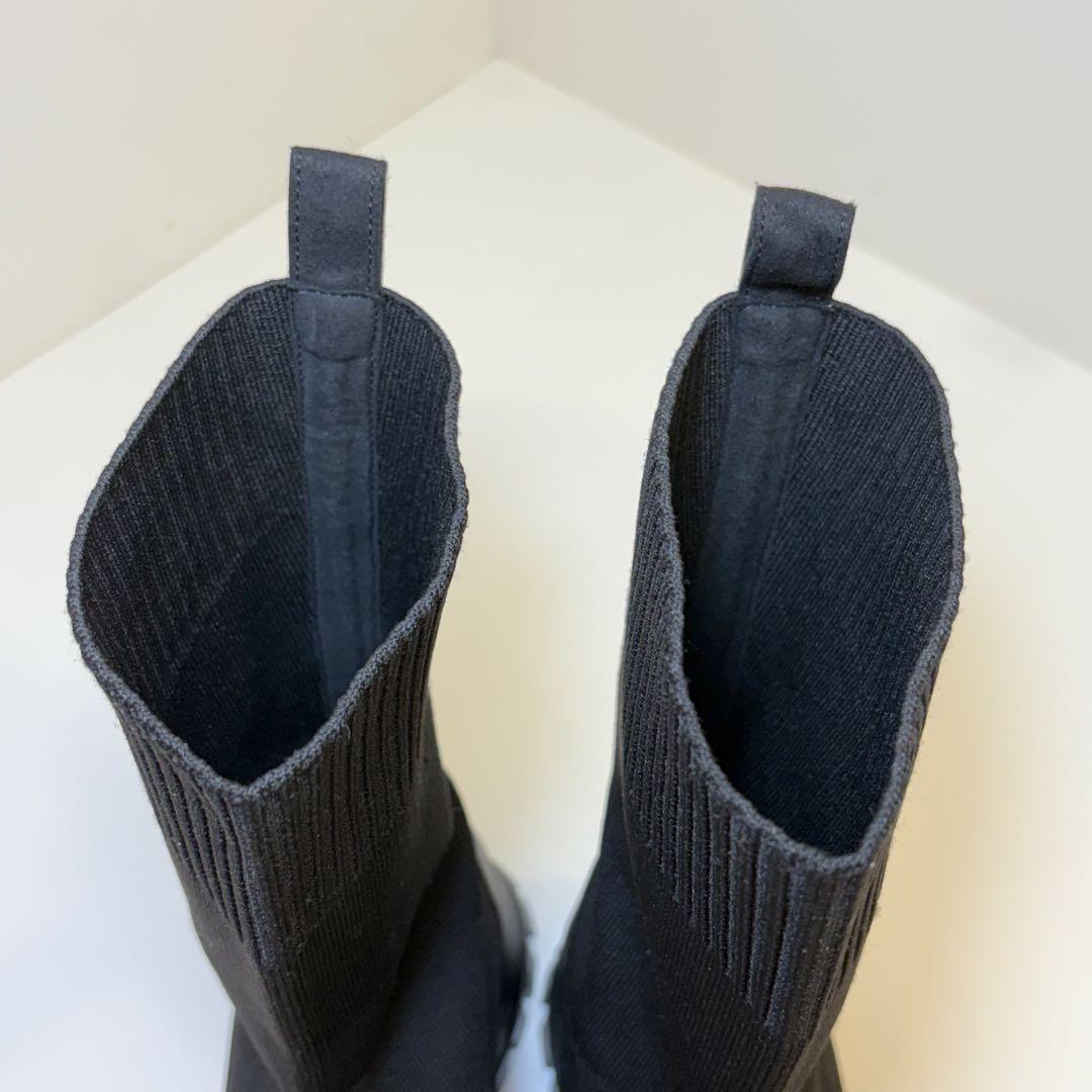 (極美品)フライアイディー ニットショートブーツ24.5cm