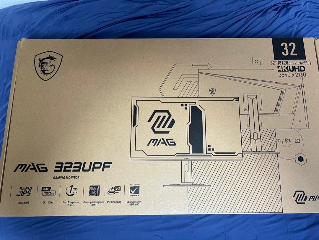 MSI MAG 323UPF ゲーミングモニター　4k 160Hz 中古美品