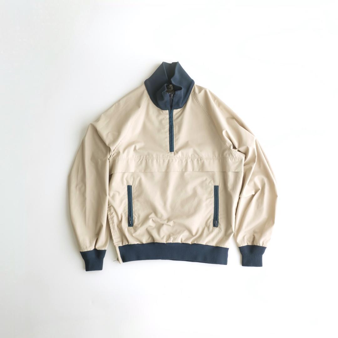 WOOLRICH USA製80s アノラックジャケット ベージュ/ネイビー M