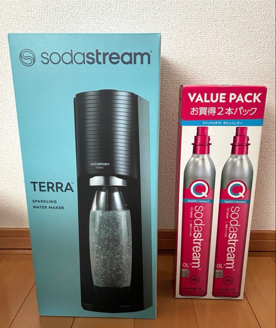 【新品】ソーダストリーム テラ TERRA ボトル ガスシリンダー 3本 セット