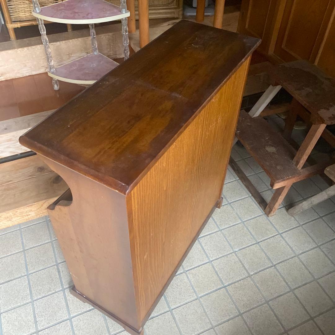 昭和レトロ　アンティーク調　木製キャビネット 幅約70cm 洋風　カリモク