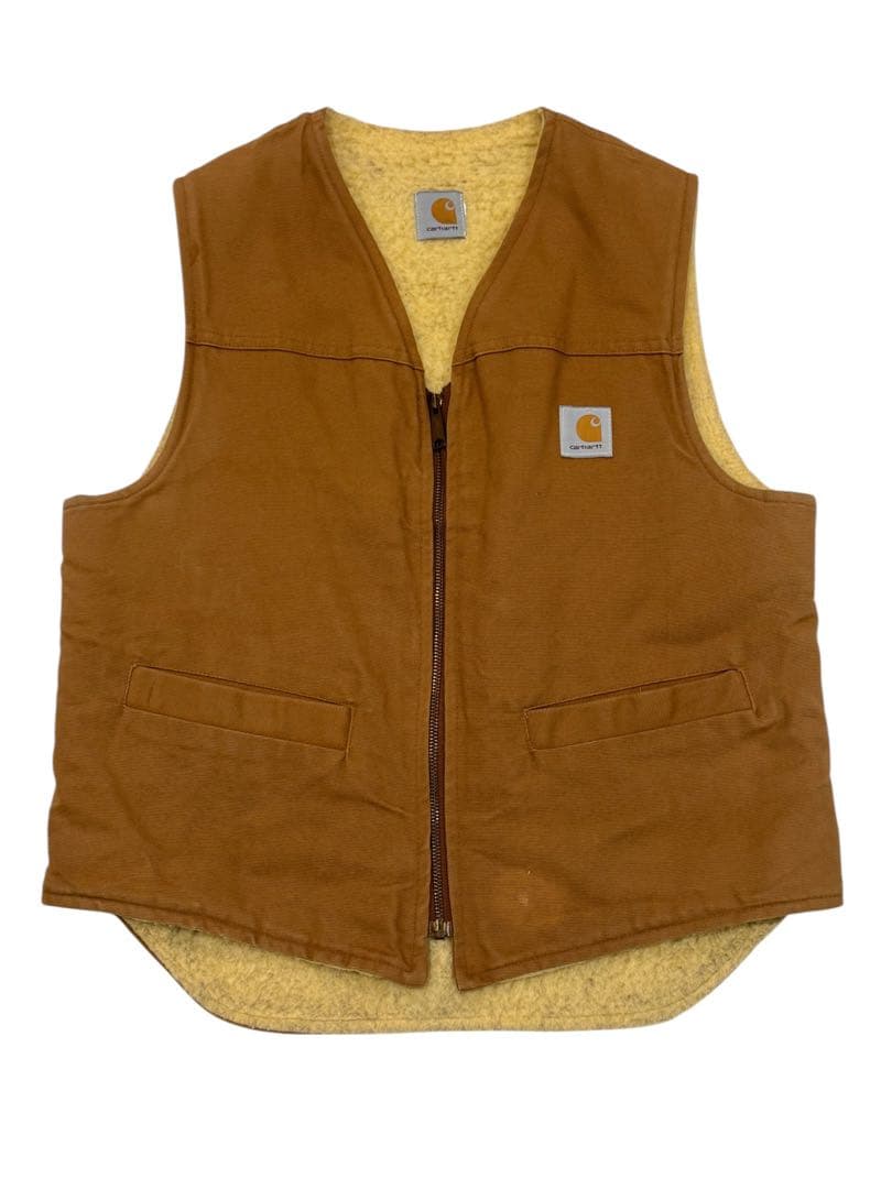 ダ*イ様 90’sCarhartt ジップアップベスト　カーハート USA製 ボ