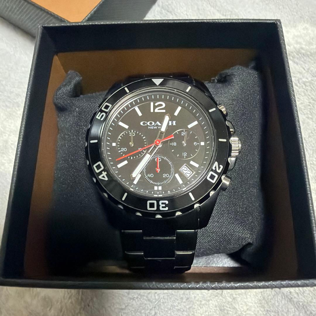 COACH クロノグラフ ブラック 腕時計