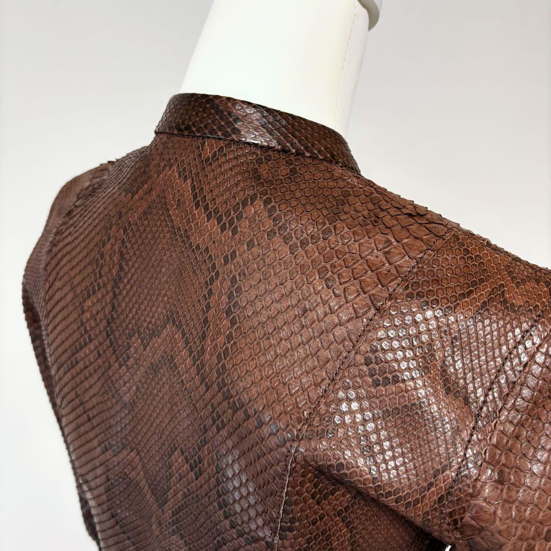 【限定値下げ】希少 アイザックセラム ジャケット ライダース スネーク パイソン