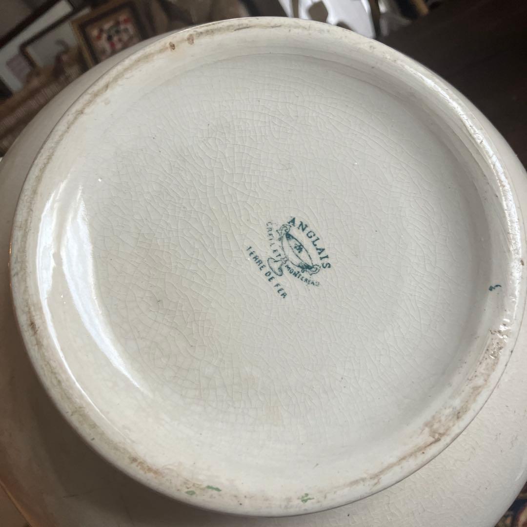 フランスアンティーククレイユエモントロースーピエール　レギュミエール