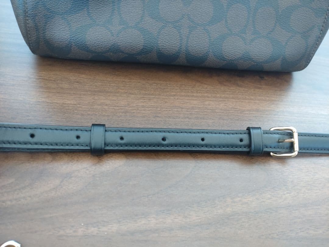 ☆いちページ☆ COACH 濃茶×ブラック　レザーバック＆財布セット