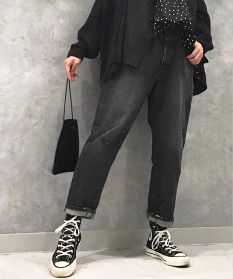 ジャーナルスタンダードラックス　リュウカBKデニムルーズテーパー8分丈4PK