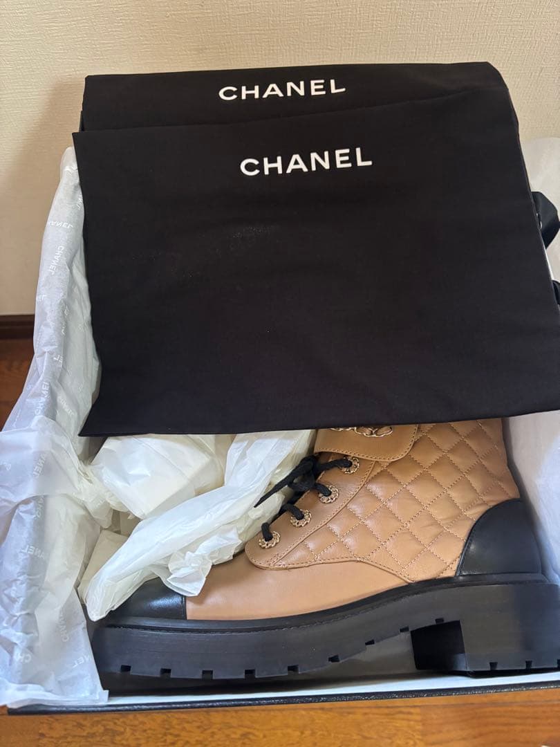 CHANEL シャネル ブーツ 39 キルティング ココマーク 正規品