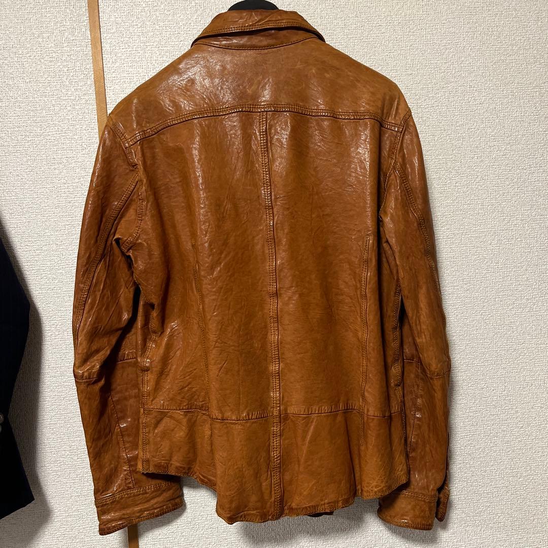 DIESEL ブラウン レザージャケット Sサイズ