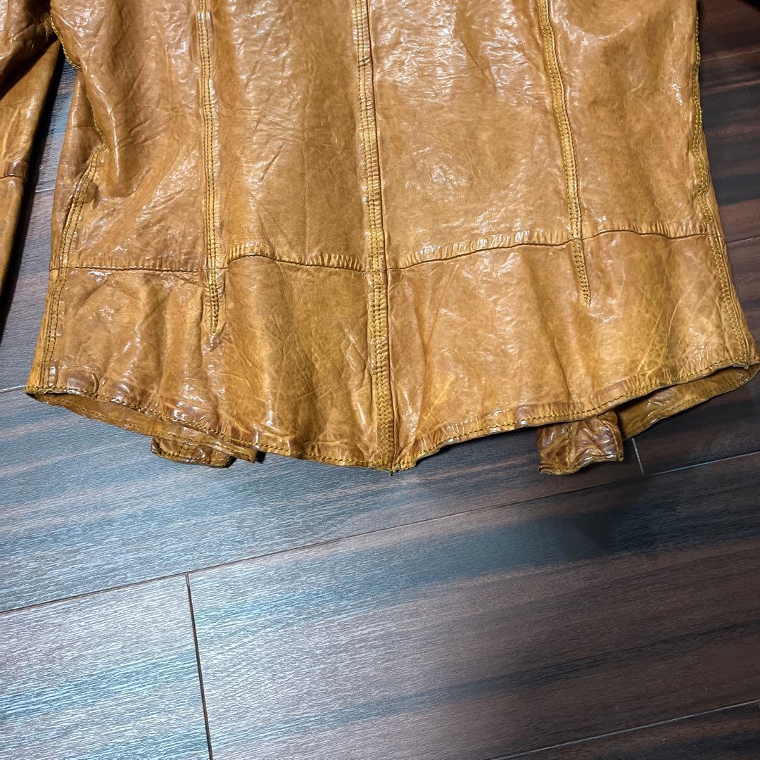 DIESEL ブラウン レザージャケット Sサイズ