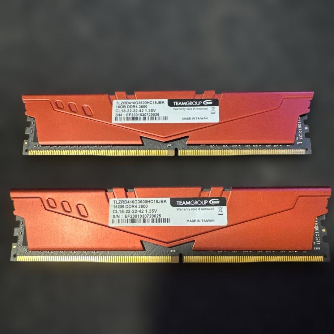 TEAMGROUP DDR4 3600MHz 32GB(16GB×2枚)