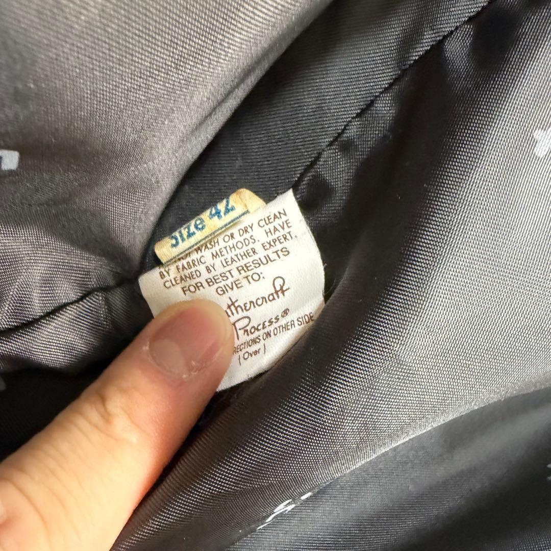 奇跡の42size✨ schott ショット トラッカージャケット 襟付き 黒