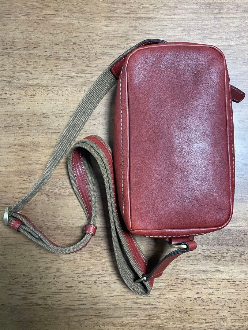 土屋鞄製作所　トーンオイルヌメ　ボディバッグ　レッドブラウン　限定色