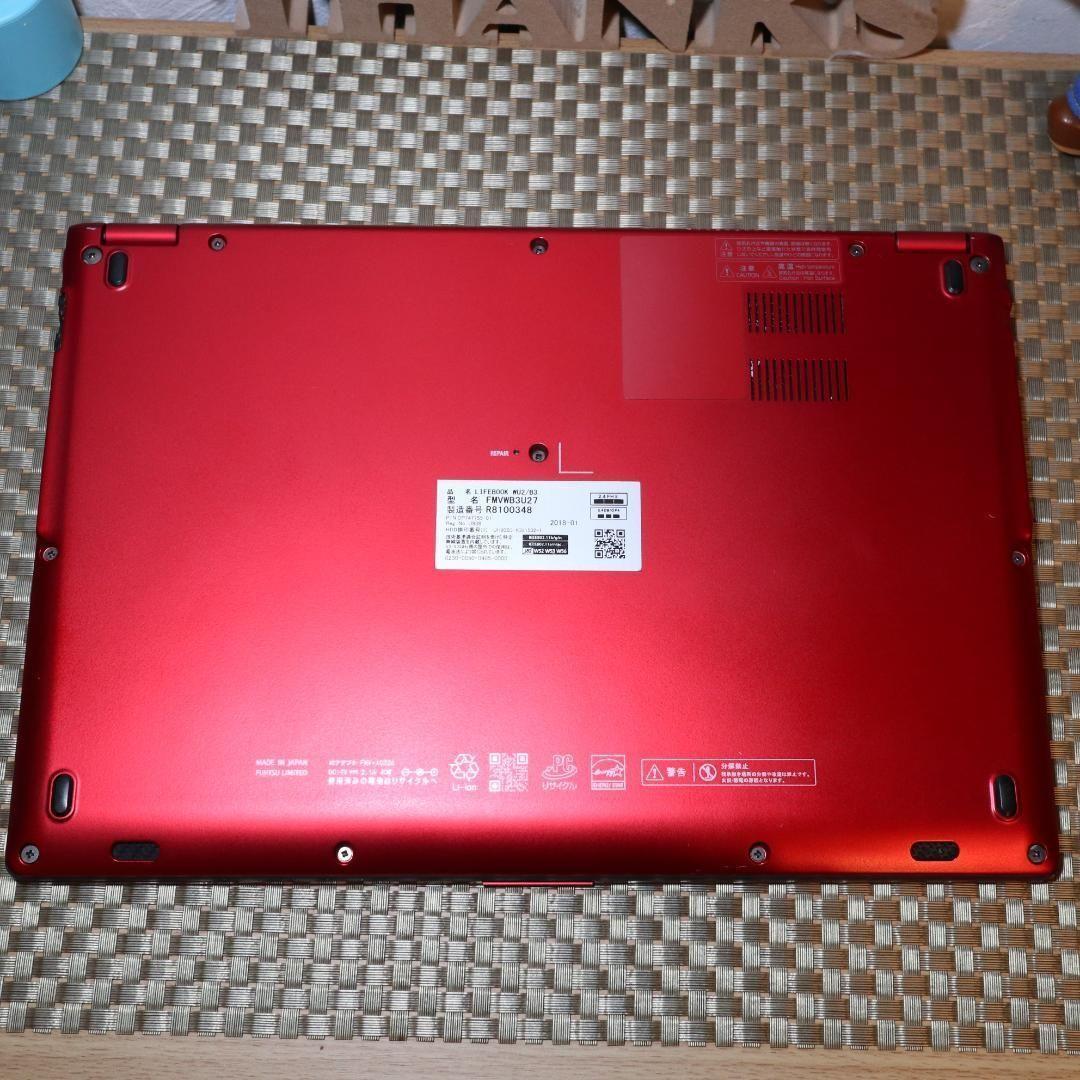 Win11人気の赤8世代Corei7/SSD/メ12G/無線/カメラ/TypeC