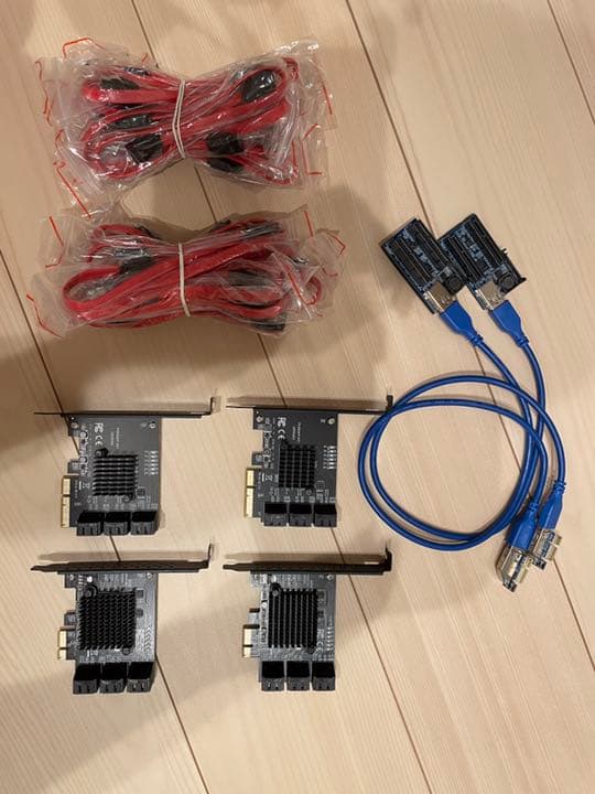 SATAカード 8ポートPCIe拡張カードなど