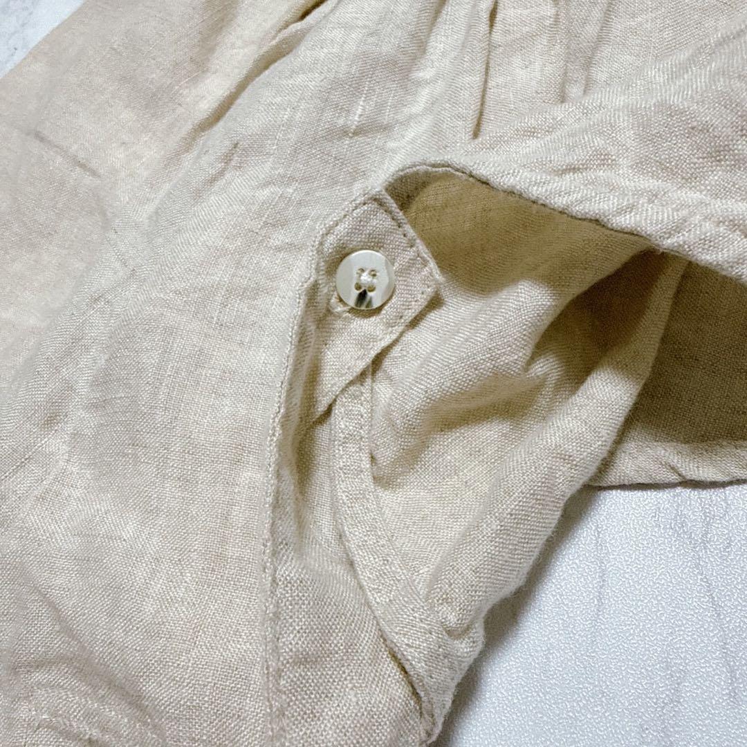【希少】KAPITAL リネン 100% カシュクールシャツ 刺し子 生成り