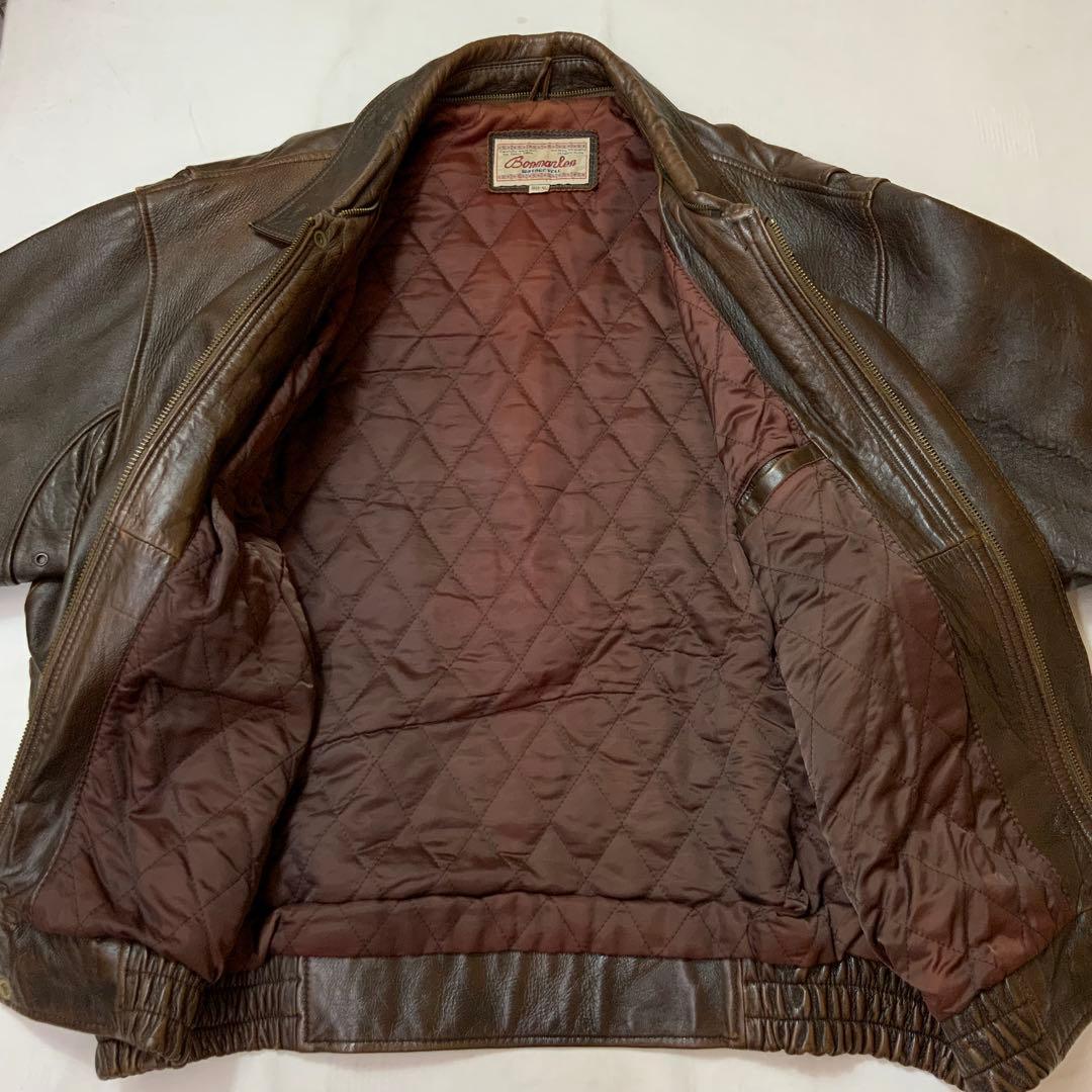 A/W BONMERLEN ボンマーレン レザージャケット 4L ブラウン