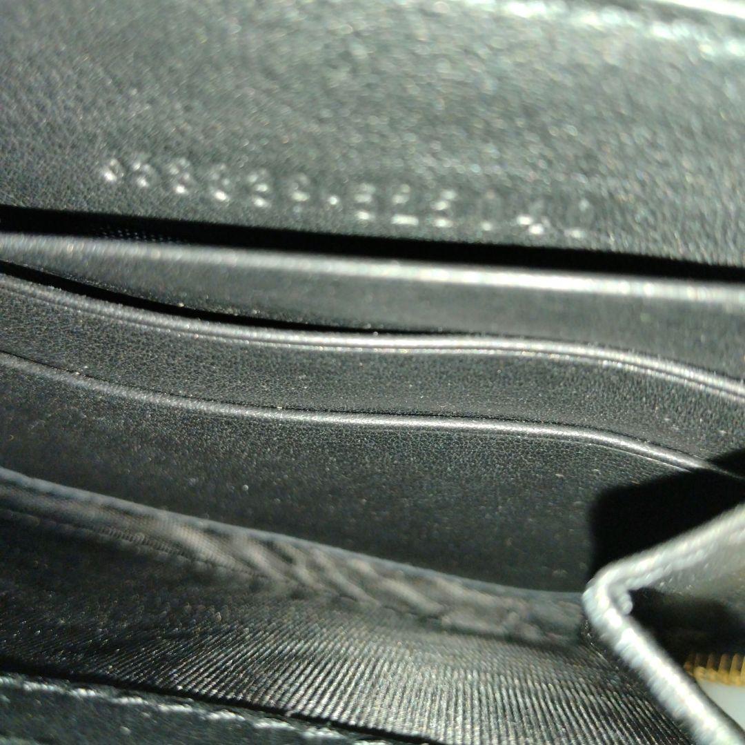 【新品未使用】GUCCI グッチブラックレザー GG長財布 男女兼用ゴールド金具