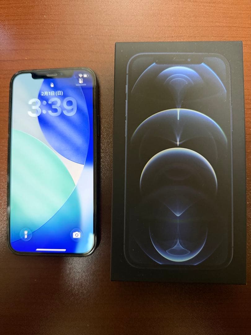 【美品】Apple iPhone12 Pro 256GB パシフィックブルー