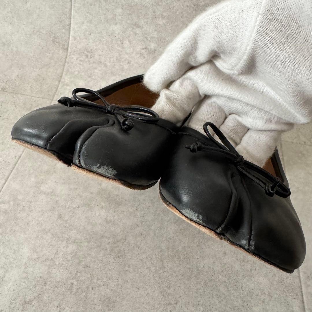 メゾンマルジェラ　TABI　足袋　タビ　パンプス　ヒール　黒　レザー　38