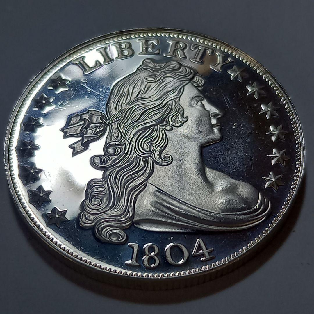 銀塊 ドレイプトバスト 銀貨 Fine silver 1トロイオンス アメリカ