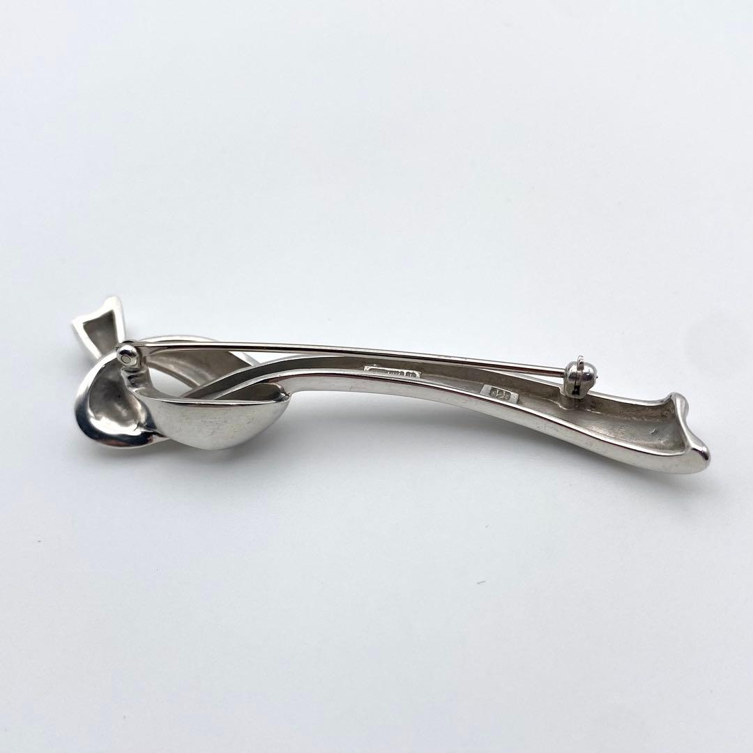 美品✨ティファニー リボン ノット ブローチ モチーフ シルバー 925